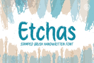Etchas: A Stamped Handwritten Font for Editorial Warmth