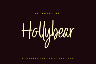 Hollybear: A Handwritten Script Font for Editorial Warmth