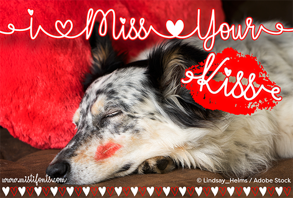 I Miss Your Kiss: A Warm, Expressive Script Font for Digital Branding